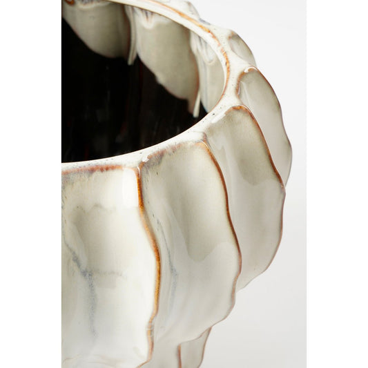 Altea Flowerpot à l'intérieur - H20 X Ø25 cm - Céramique - blanc