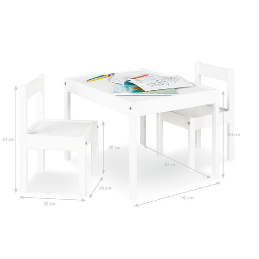 Ensemble table et chaises pour enfants 'Sina', 3 parties