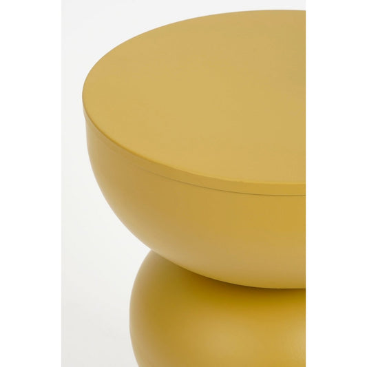 Table d'appoint Luna - H46 x Ø32 cm - metal - Ocre Jaune