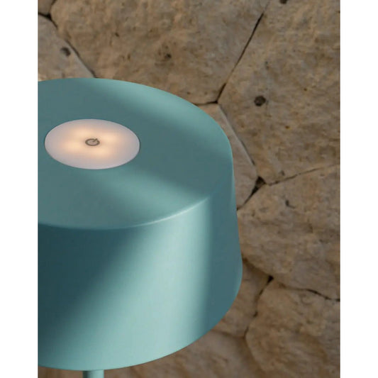 Hugo Amsterdams Blue Rechargeable Iron Table Lamp - Dimmable, Stylish & Cordless