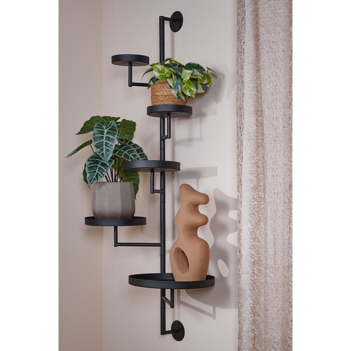 Perry Wall Shelf - Metal - Black