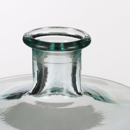 Guan Bottle Vaas - H26 x Ø21 cm - Gerecycled glas - Transparant