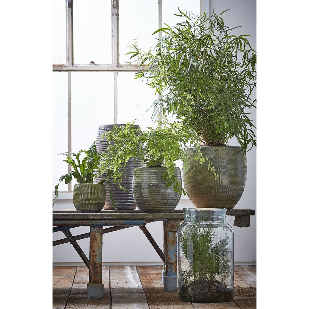 Vase Vienne - H35 x Ø21 cm - Verre recyclé - Transparent