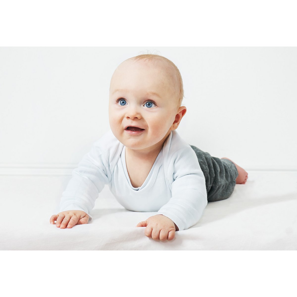 Drap-housse pour lit bébé, jersey, blanc