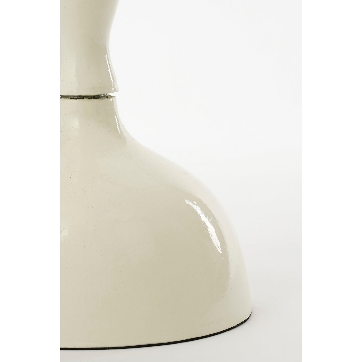 Table d'appoint Duco - H54 X Ø25 cm - Aluminium recyclé - Off-blanc