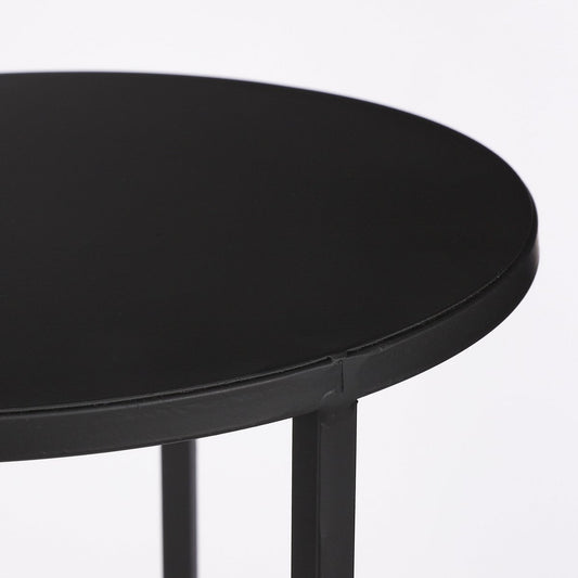 Table d'appoint Quinty / Lot de 3 - H70 x Ø32 cm - Métal - Noir