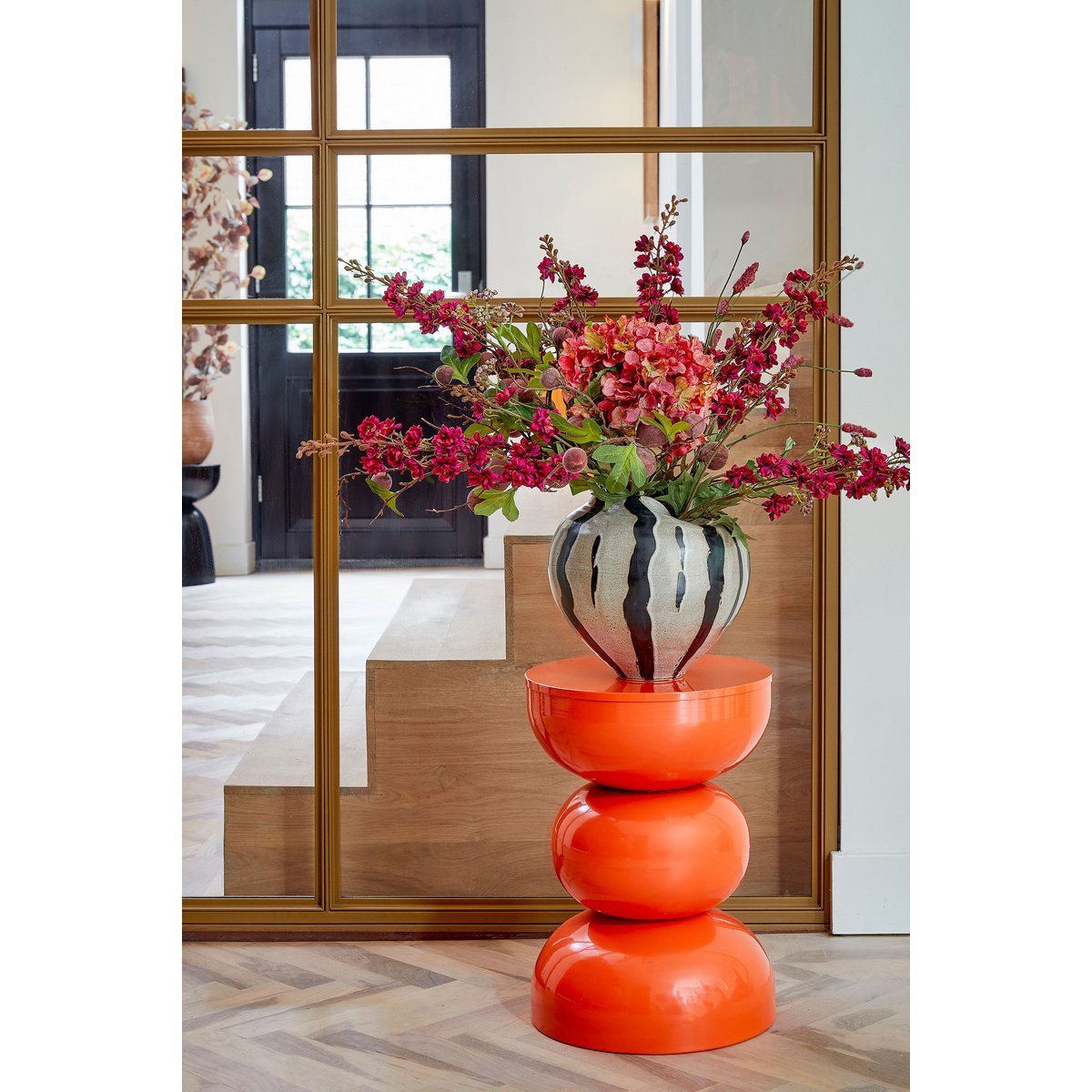 Table d'appoint Luna - H46 X Ø32 cm - Fer - Orange