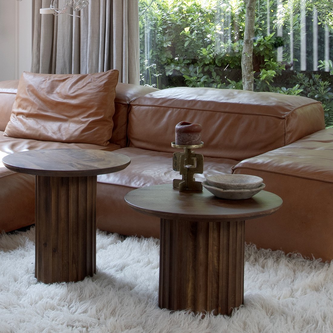 Table d'appoint Bulnose Brown 55 cm