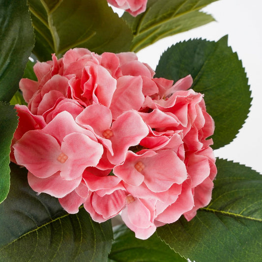 Hortensia Artificiel en Pot de Fleur Stan - H40 x Ø35 cm - Rose