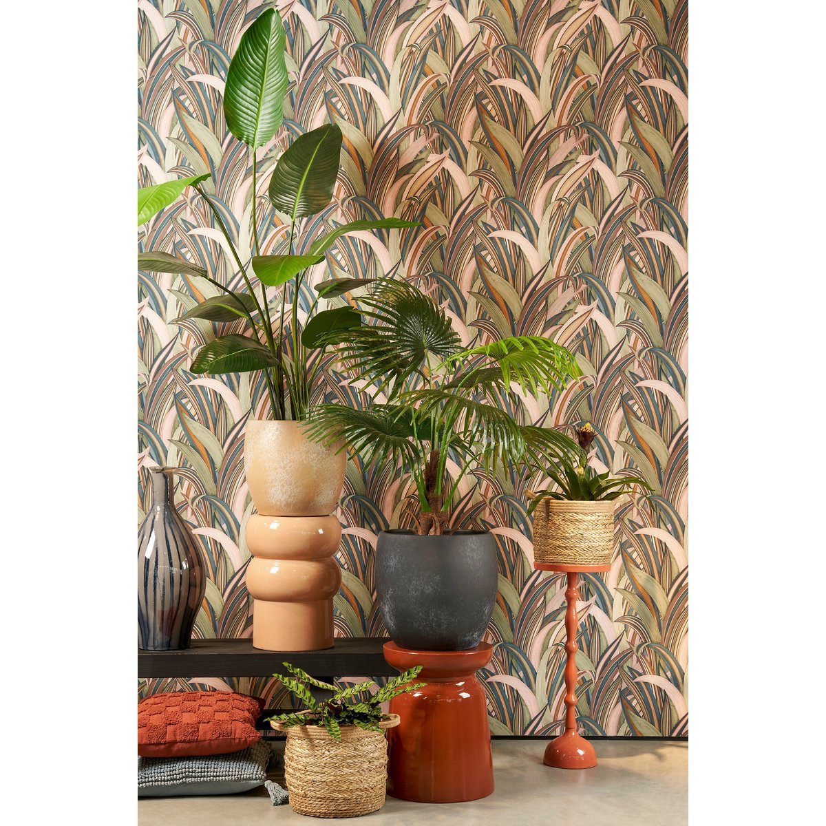 Panier à Plantes Anne - Lot de 2 - H28 x Ø30 cm - Jonc de Mer - Marron clair