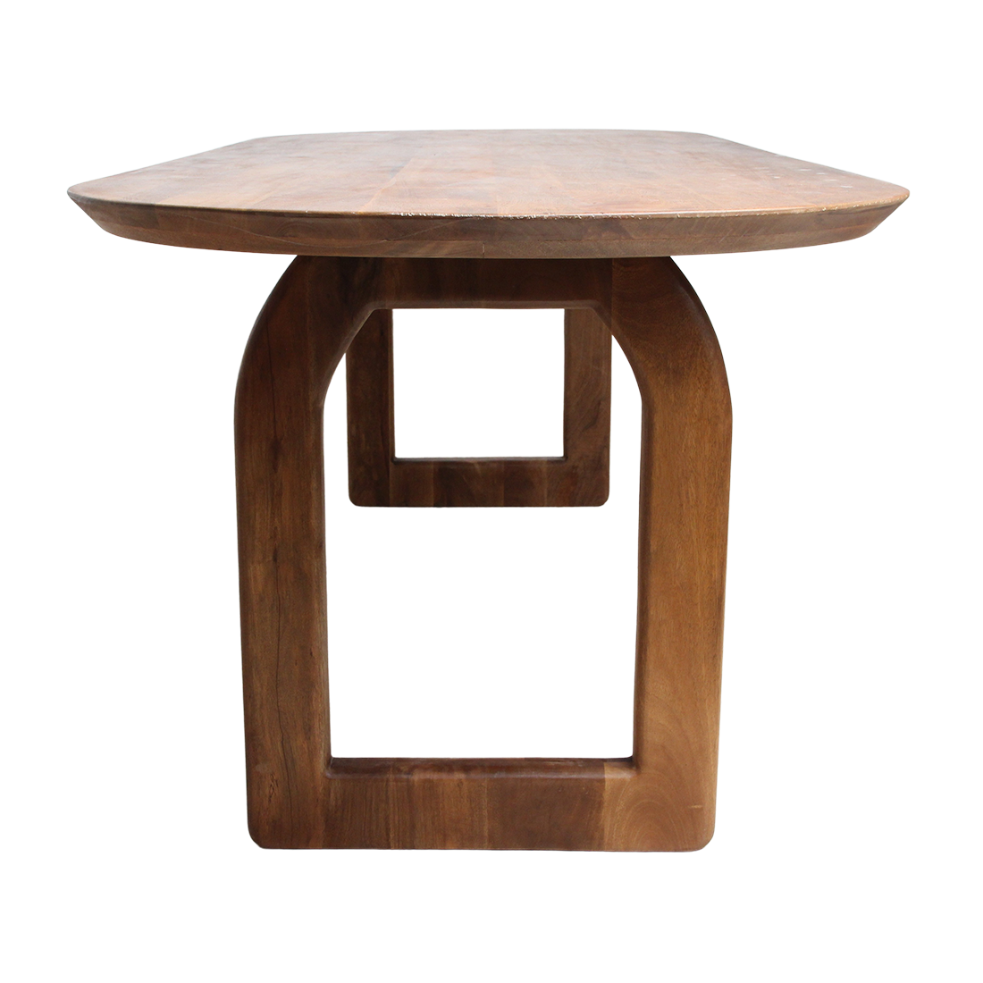 Table à manger bullnose brun ouvert son