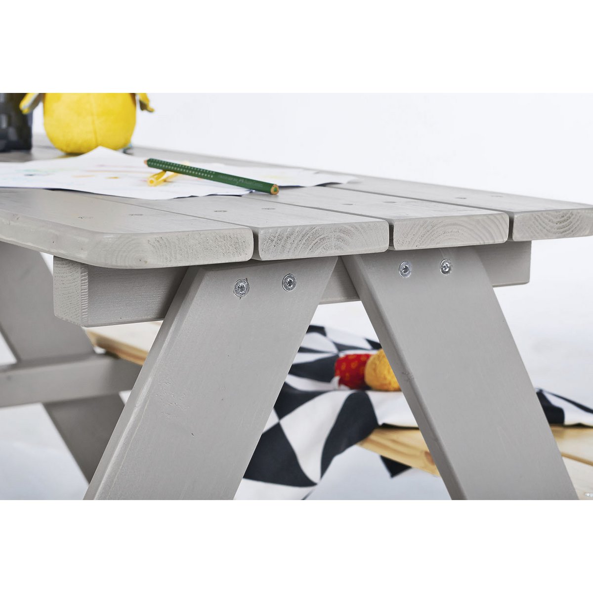 Banc de pique-nique pour enfants 'Nicki für 4', gris