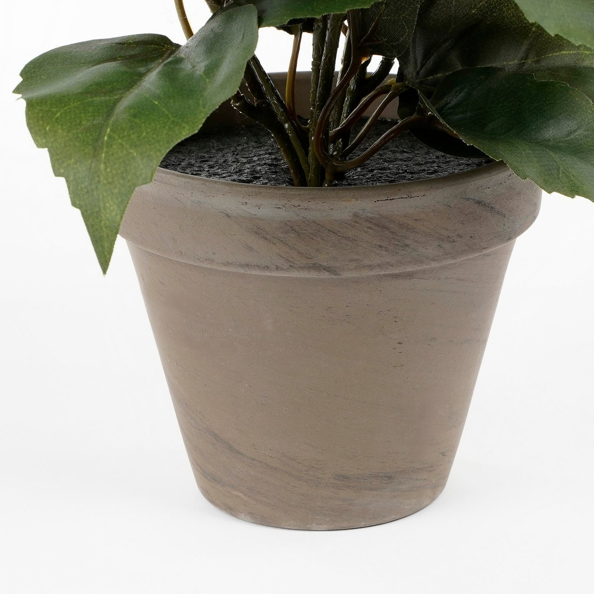 Plante d'Hibiscus Artificielle en Pot de Fleur Stan - H40 x Ø30 cm - Orange