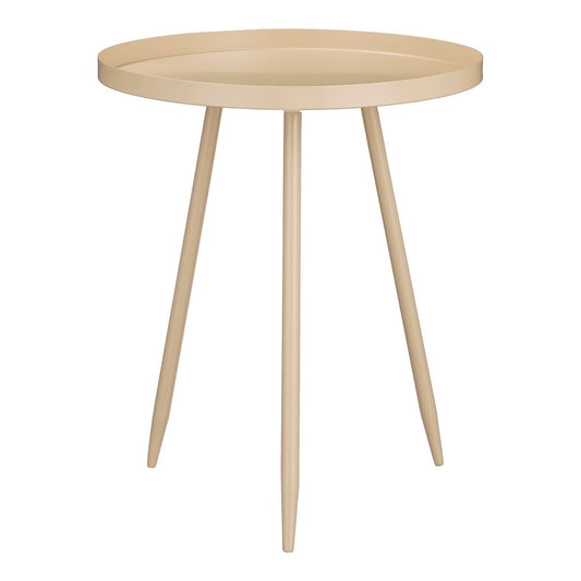 Table d'appoint Flores / H49 x Ø42 cm - Métal - Beige