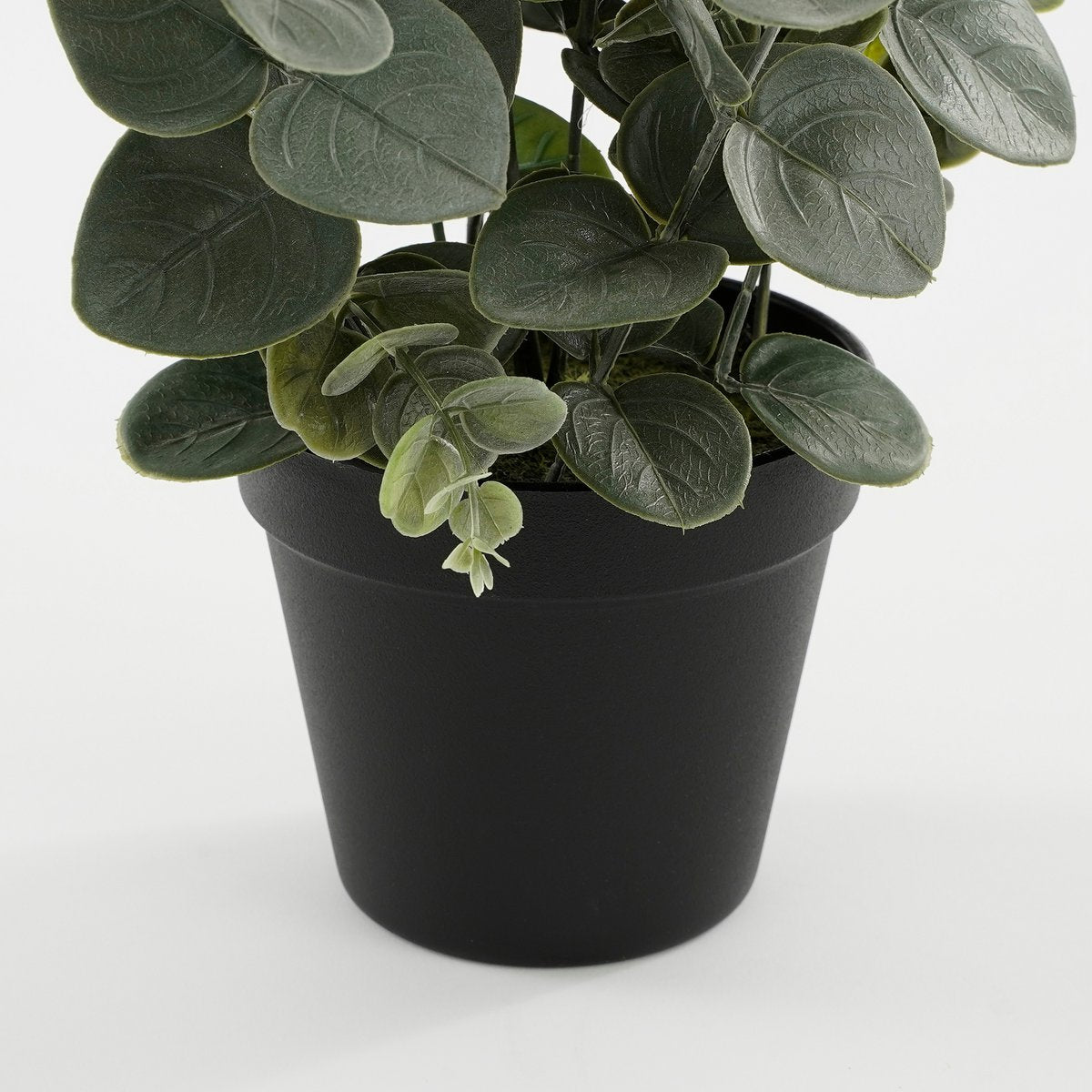 Plante d'Eucalyptus Artificielle en Pot de Fleur - H53 x Ø23 cm - Vert