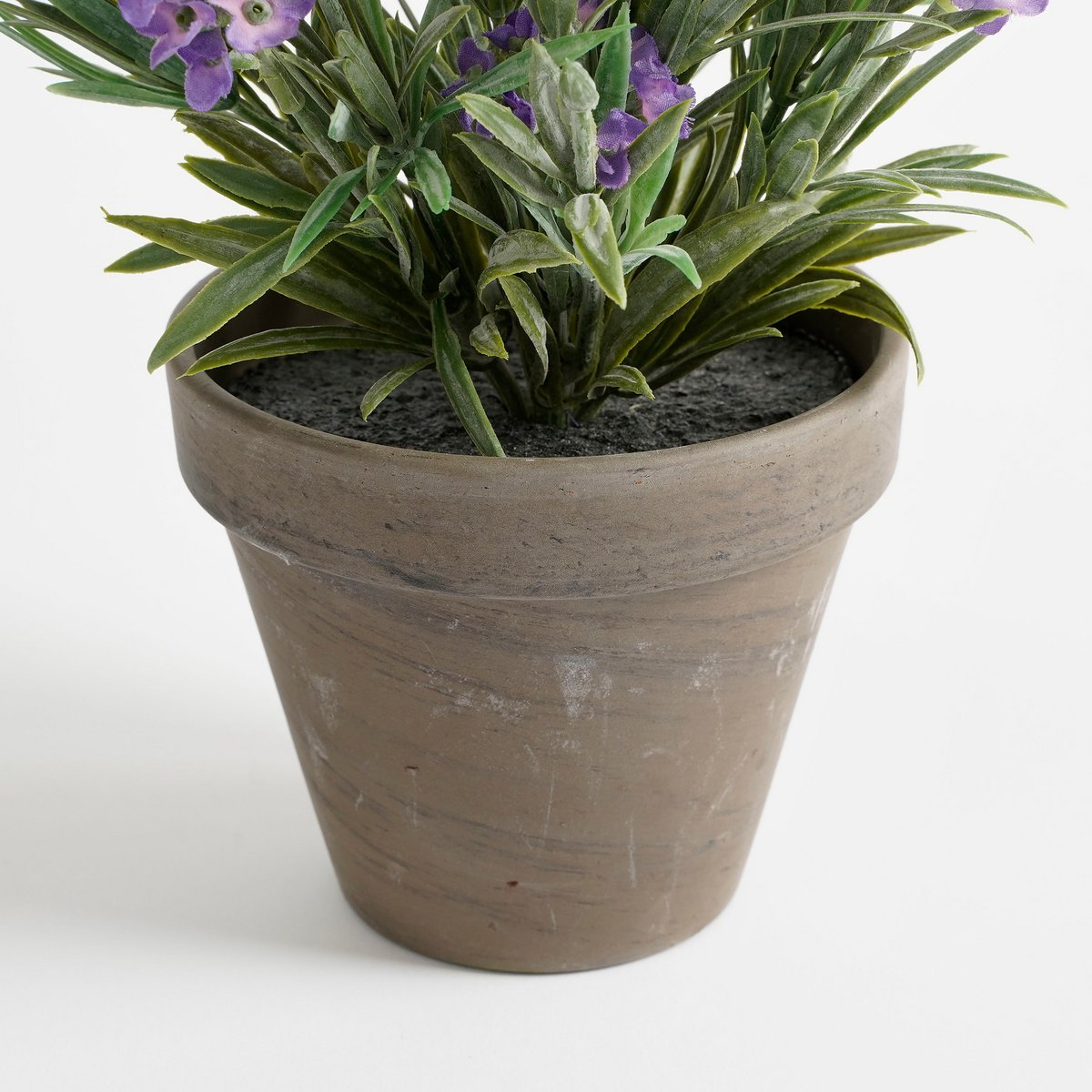 Plante de Lavande Artificielle en Pot de Fleur Stan - H33 x Ø20 cm - Violet