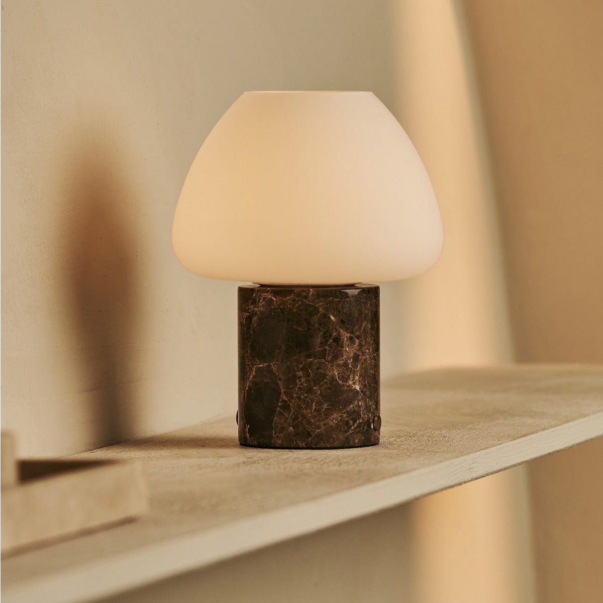 Ostade Brown / Emperador Dark – Lampe de table en Marbre