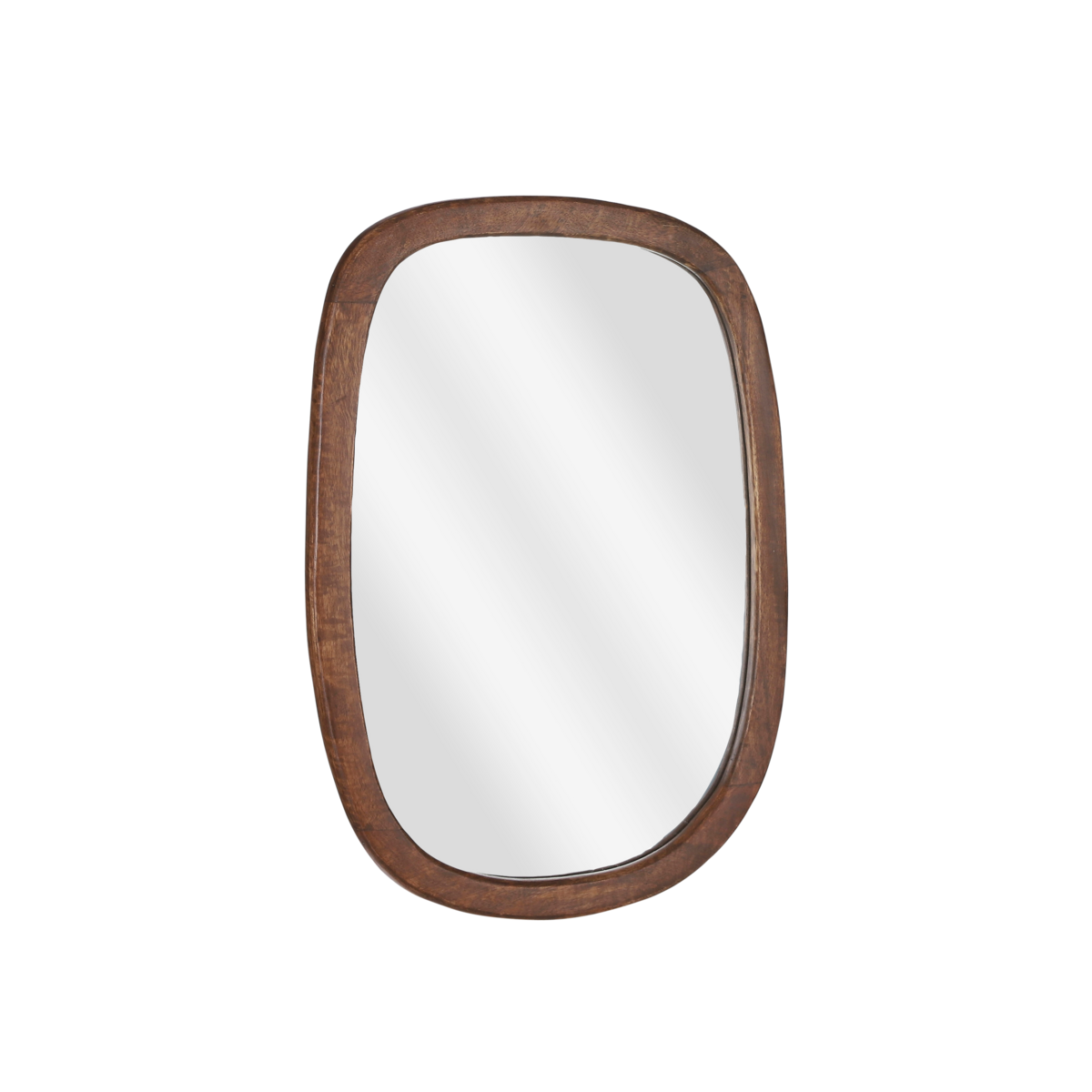 Miroir mural Bosco / L35 x L50 cm - Bois de manguier - Marron foncé