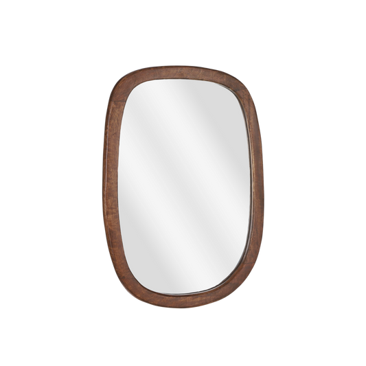Miroir mural Bosco / L35 x L50 cm - Bois de manguier - Marron foncé