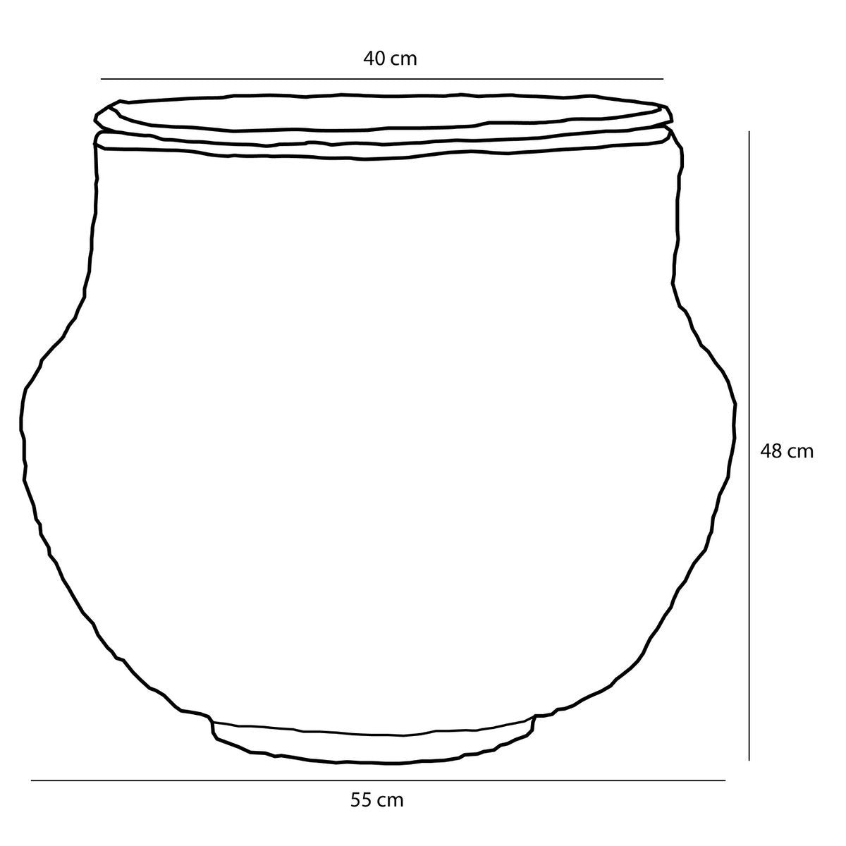 Panier de Rangement avec Couvercle Tacoma - H48 x Ø55 cm - Jute - Jaune