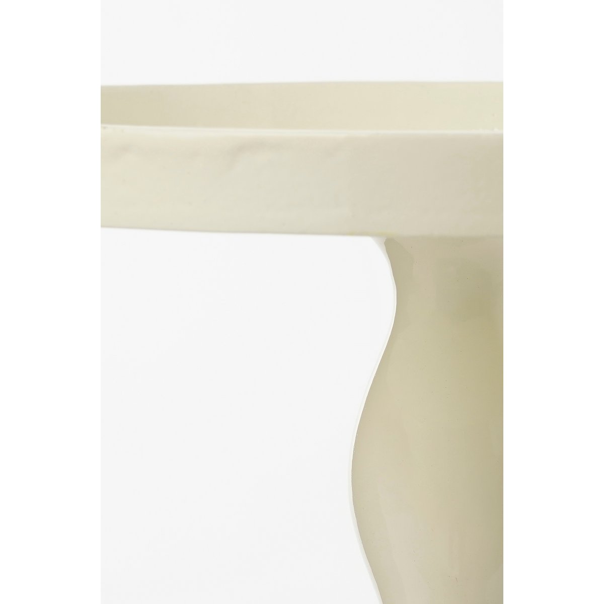 Table d'appoint Duco - H54 X Ø25 cm - Aluminium recyclé - Off-blanc
