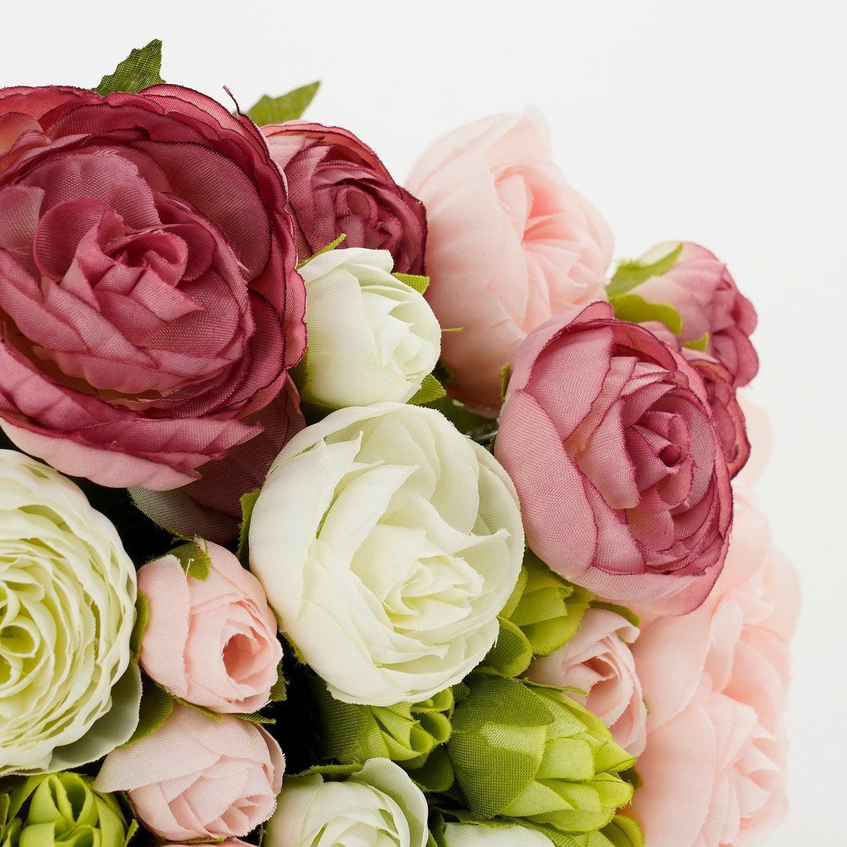 Bouquet de Fleurs Artificielles Renoncules - H35 x Ø26 cm - Rose