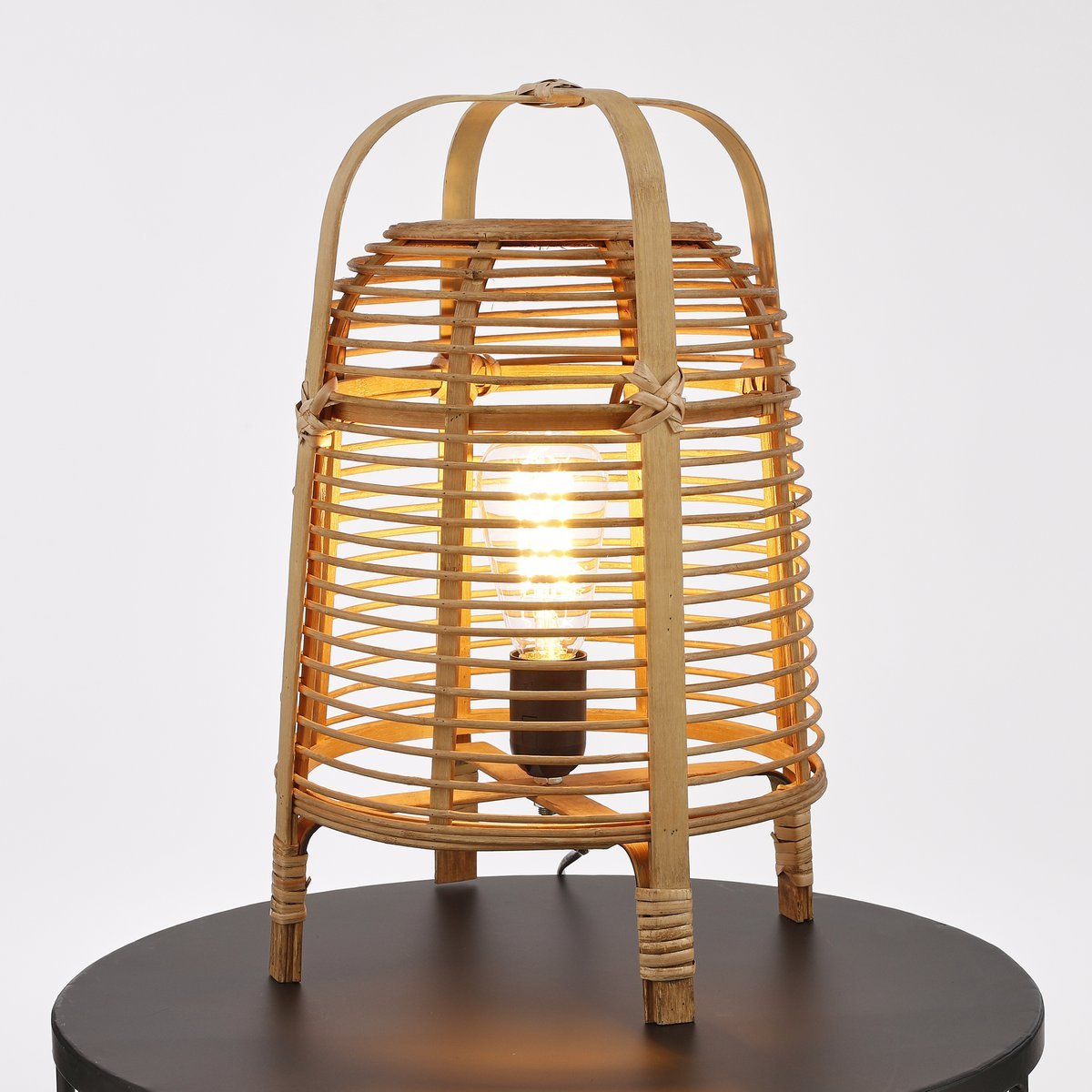 Lampe de table Page / H41 x Ø27 cm - Bambou - Marron clair