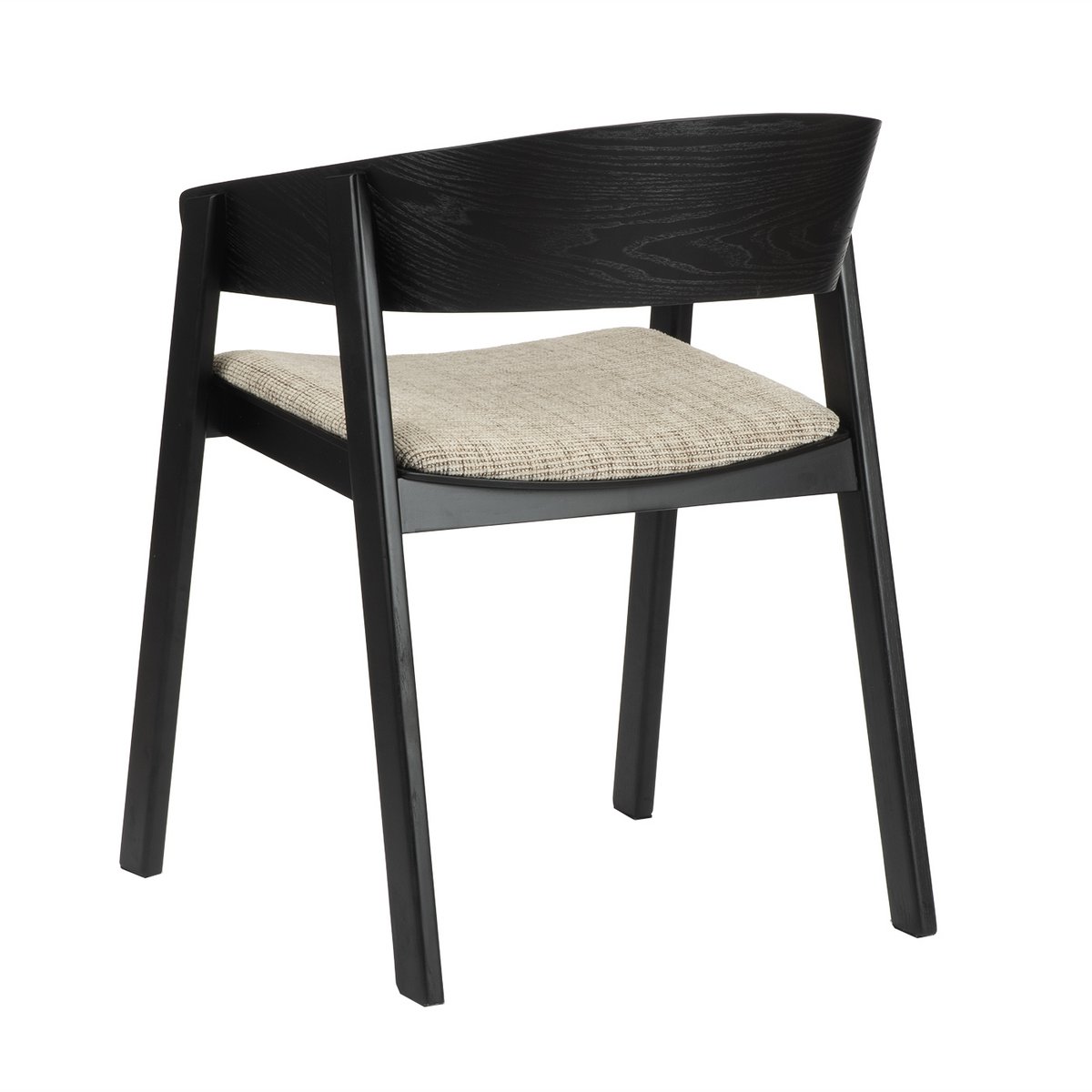 EDO en bois fauteuil noir (ensemble de 2)