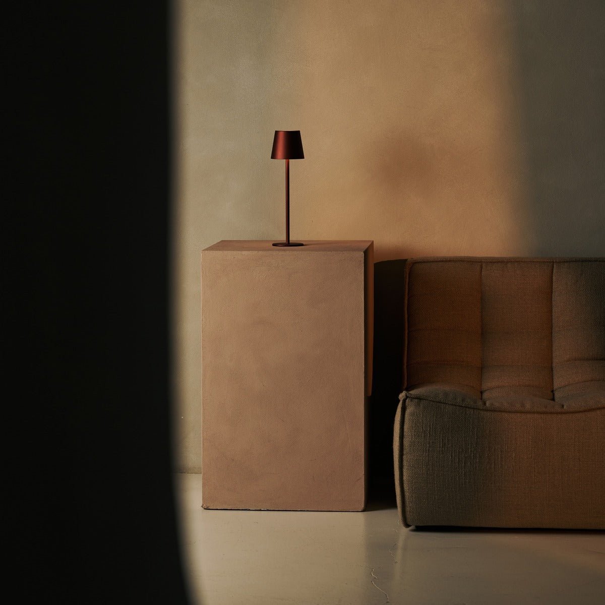 Bronze Jasper - Cordless lamp with battery L metal, smart and 3 light stages