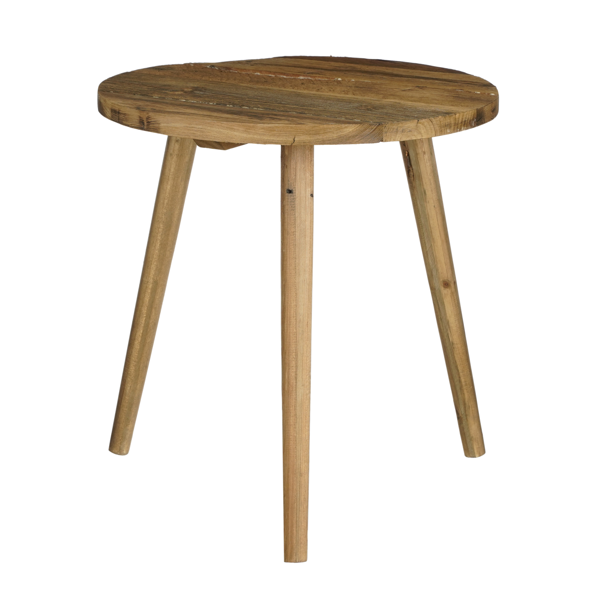 Table d'Appoint Bold - H43 x Ø40 cm - Bois Recyclé - Marron