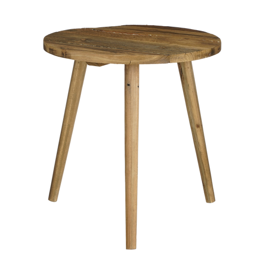 Table d'Appoint Bold - H43 x Ø40 cm - Bois Recyclé - Marron