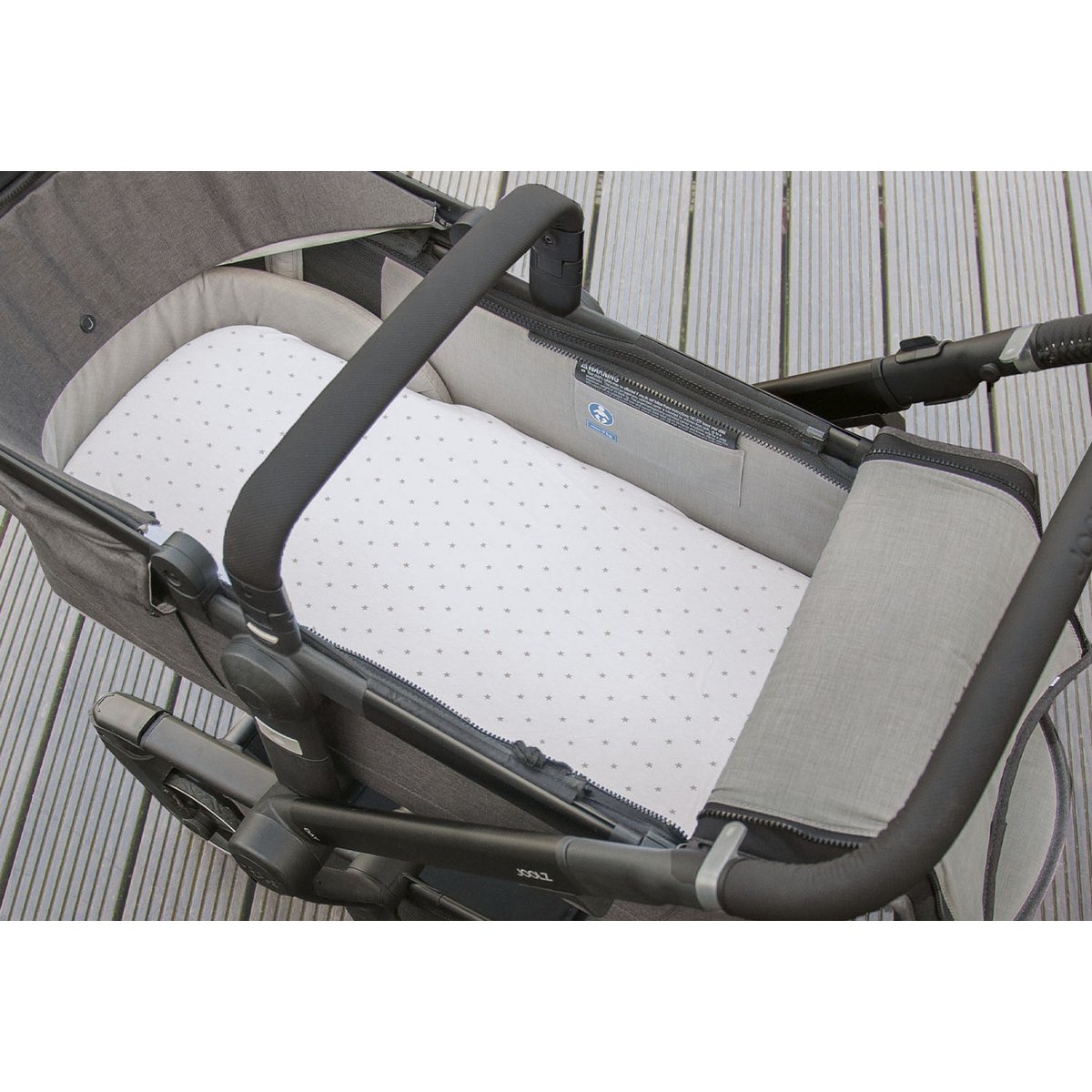 Draps-housses pour berceaux, lits d'appoint et poussettes en lot de 2, jersey, blanc