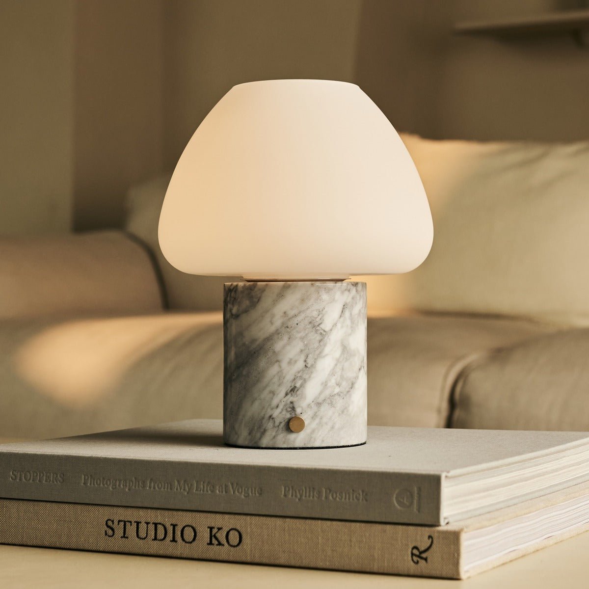 Ostade White / Bianco Statuarietto – Lampe de table en Marbre