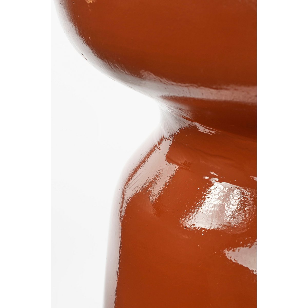 Table d'Appoint Stage - H45 x Ø35 cm - Ciment - Orange