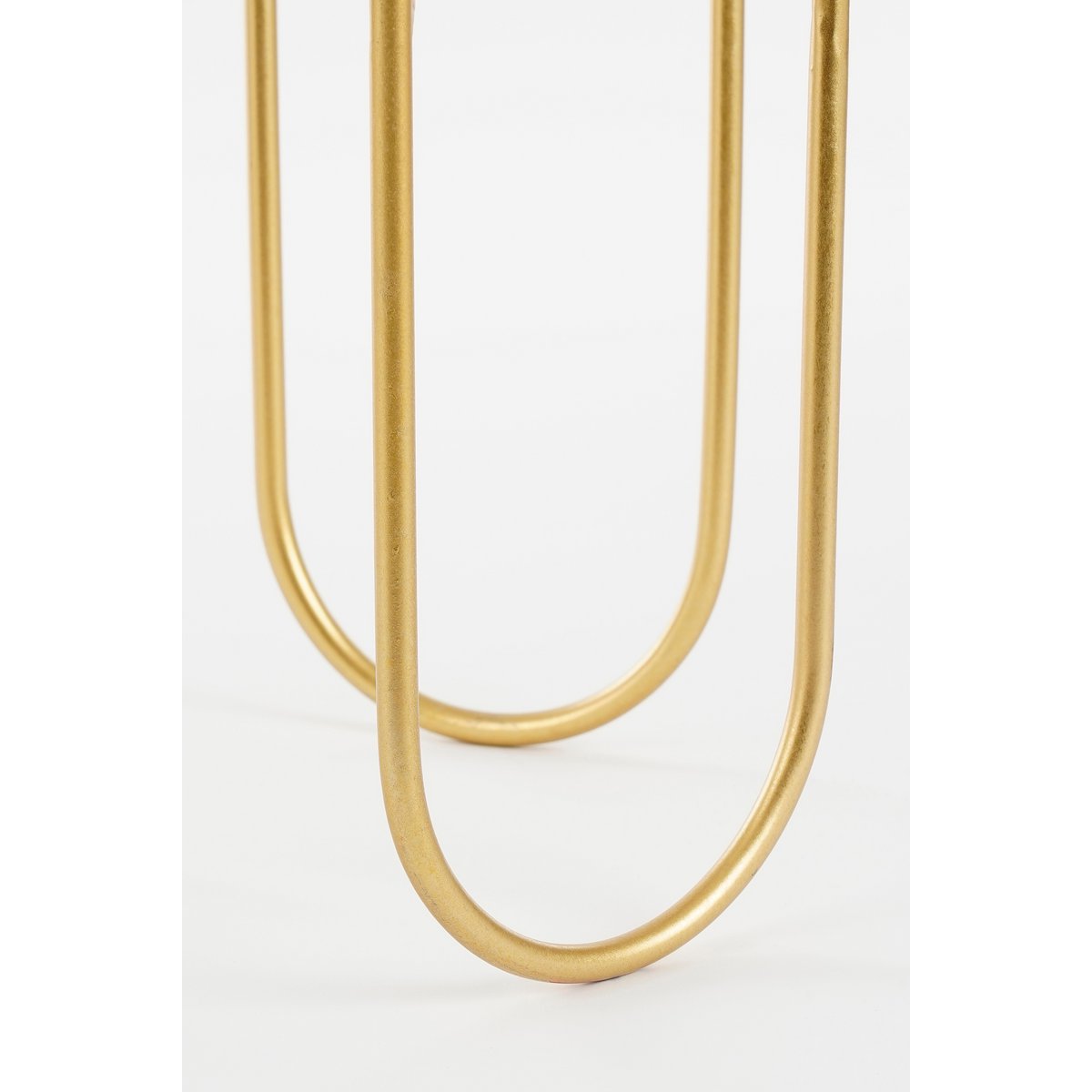 Danube Flowerpot sur standard - ensemble de 2 - métal - H45 x Ø23 cm - vert clair, or