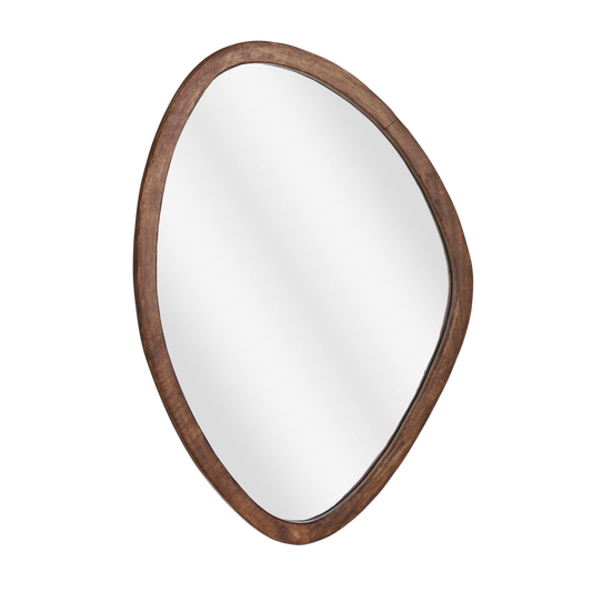 Miroir mural Bosco / L50 x L69 cm - Bois de manguier - Marron foncé
