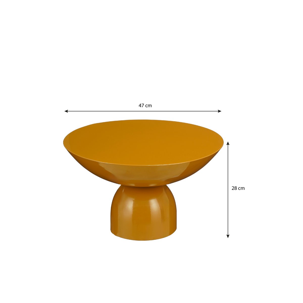 Table d'appoint Celise - H28 X Ø47 cm - Métal - Brown