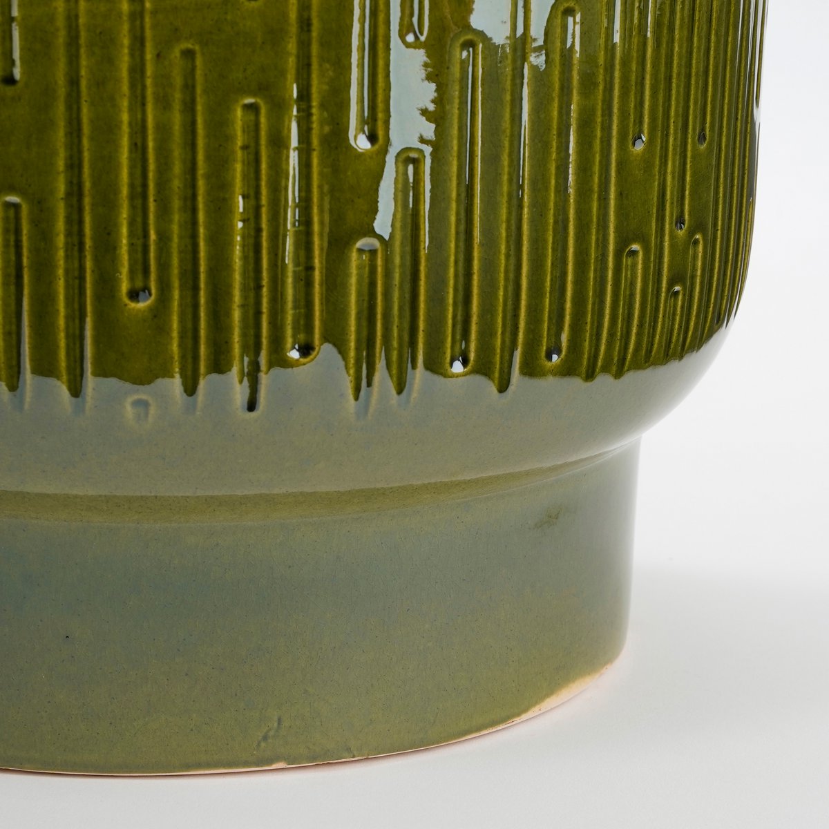 Pot de fleurs Thiago / H23 x Ø26 cm - Terre cuite - Vert foncé