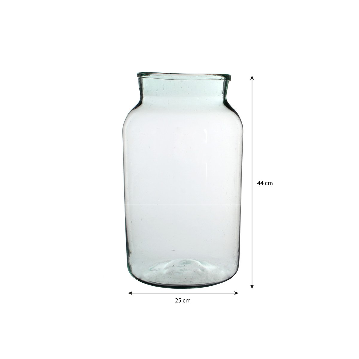 Vase Vienne - H44 x Ø25 cm - Verre recyclé - Transparent