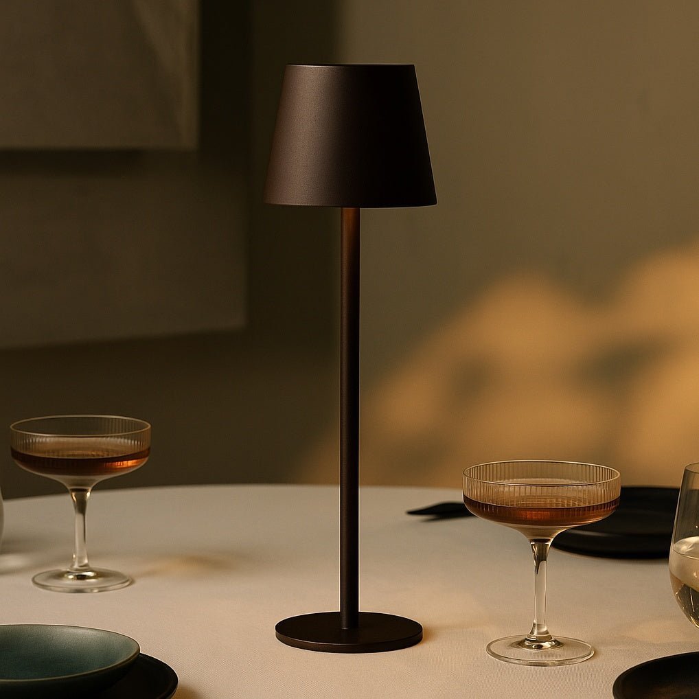 Jasper Mocha Brown - Cordless lamp with battery L metal, smart and 3 light stages