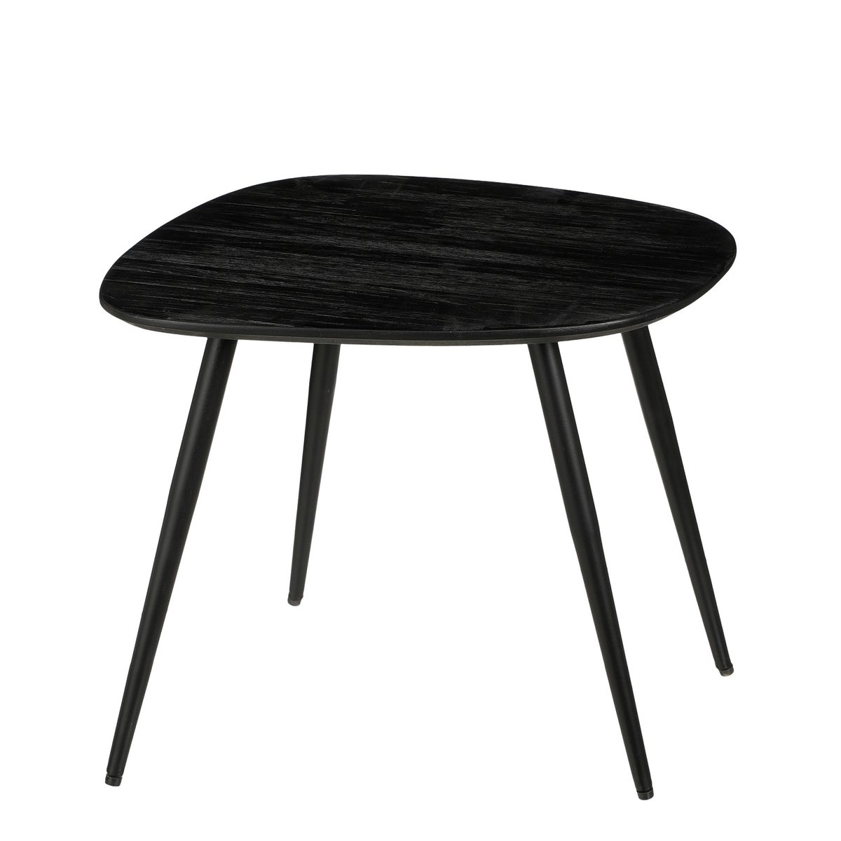 Table d'Appoint Jailey - Lot de 3 - L62 x L52 x H34 cm - Bois recyclé - Noir