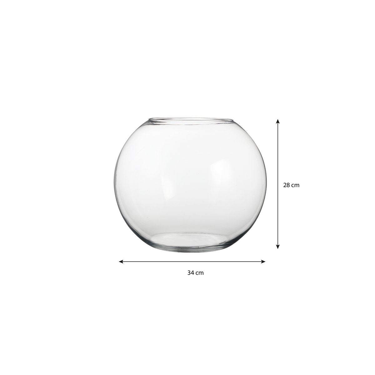Vase Boule Babet - H28 x Ø34 cm - Transparent