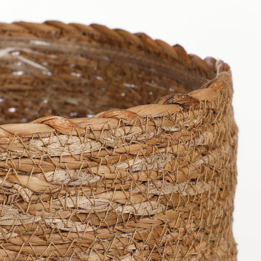 Panier à Plantes Atlantic - Lot de 3 - H16 x Ø16 cm - Jonc de Mer - Marron clair