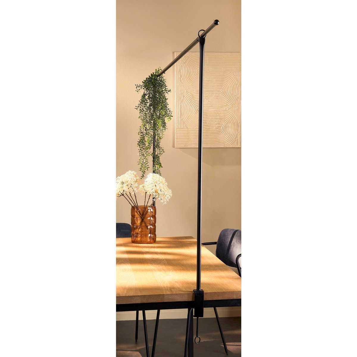 Pince de table - H110 x L223-250 cm - Métal - Noir