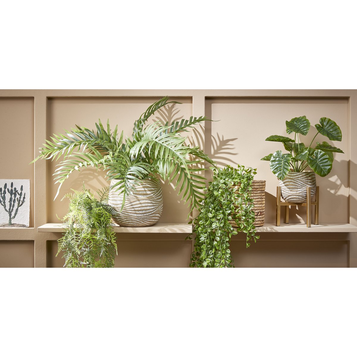 Plante Artificielle Suspendue Ficus - H81 cm - Vert