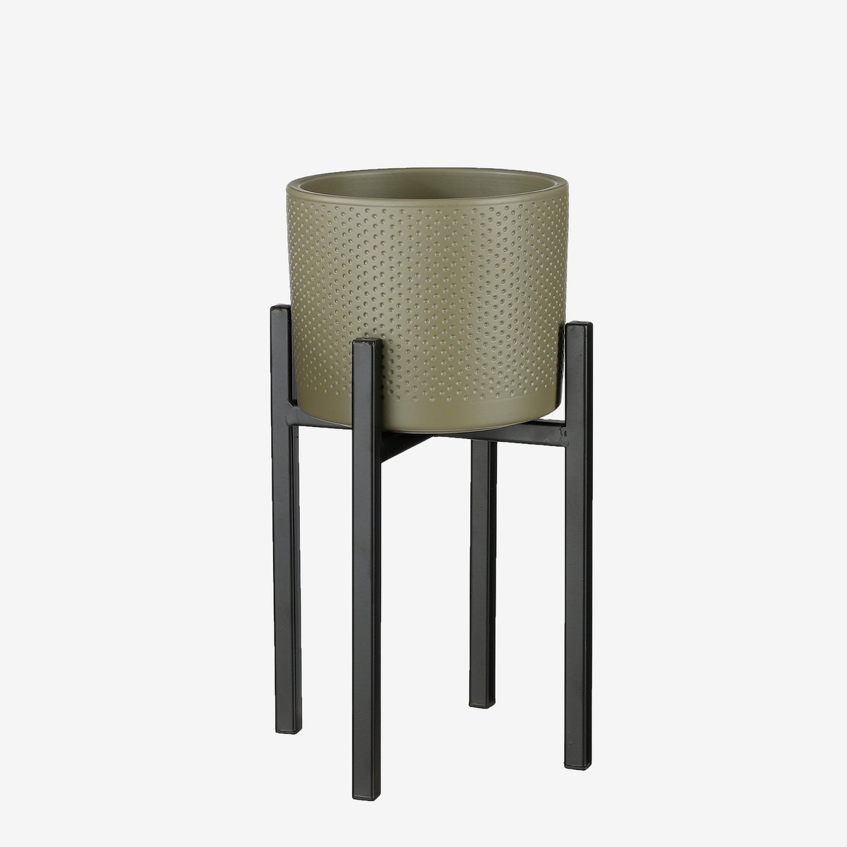 Support pour Plantes Ascot XL - L38 x L38 x H71 cm - Métal - Noir