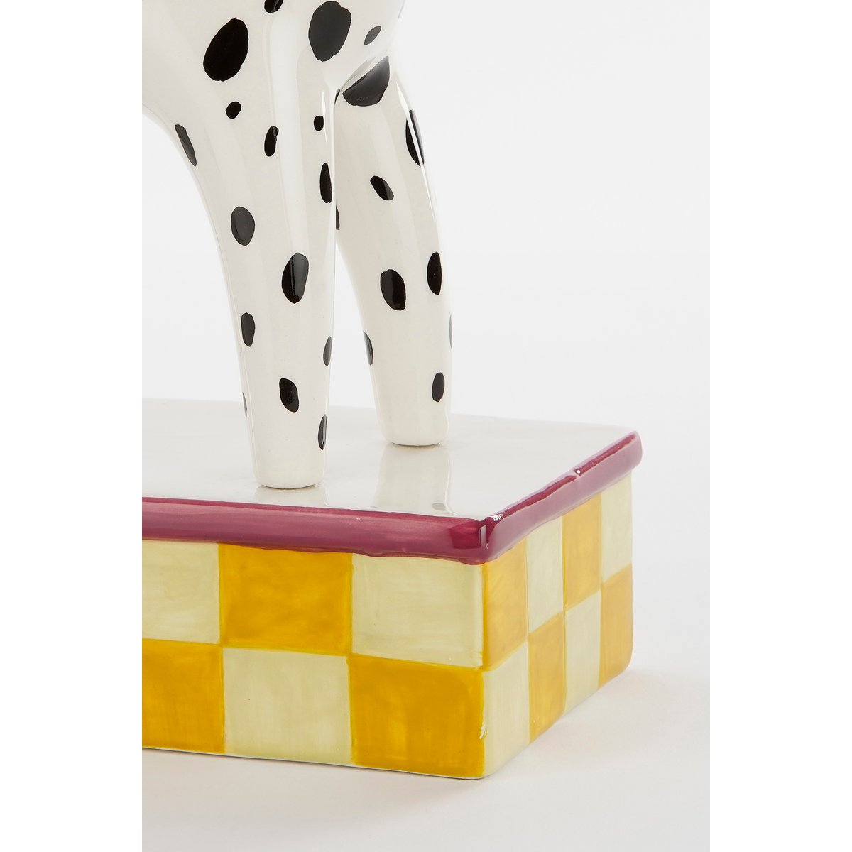 Bougeoir Chien - L26 x L11 x H27 cm - Céramique - Blanc