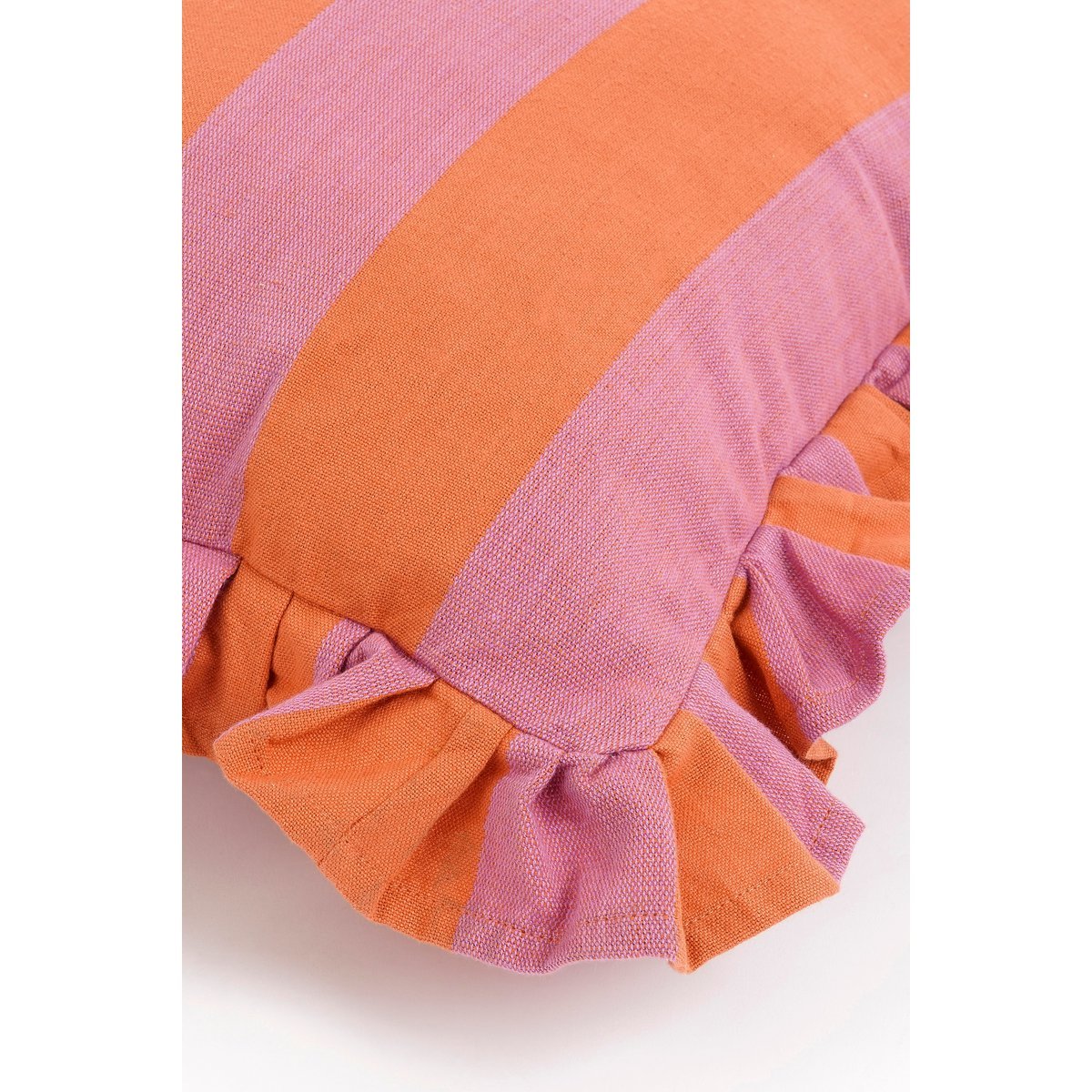 Coussin décoratif - L45 x B45 x H10 cm - Coton - Lilac, Orange