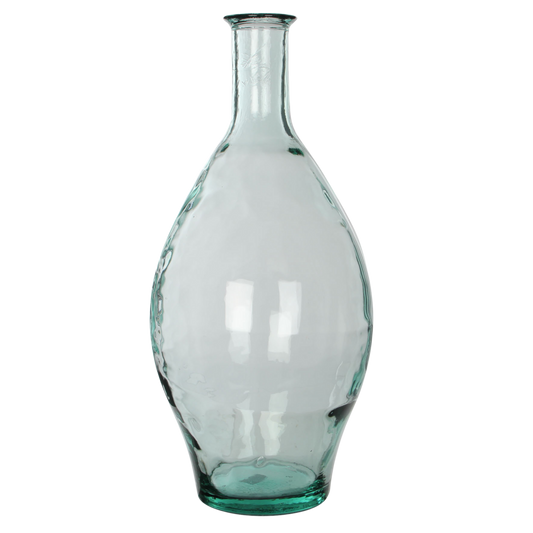 Vase Bouteille Kyara - H60 x Ø28 cm - Verre recyclé - Transparent