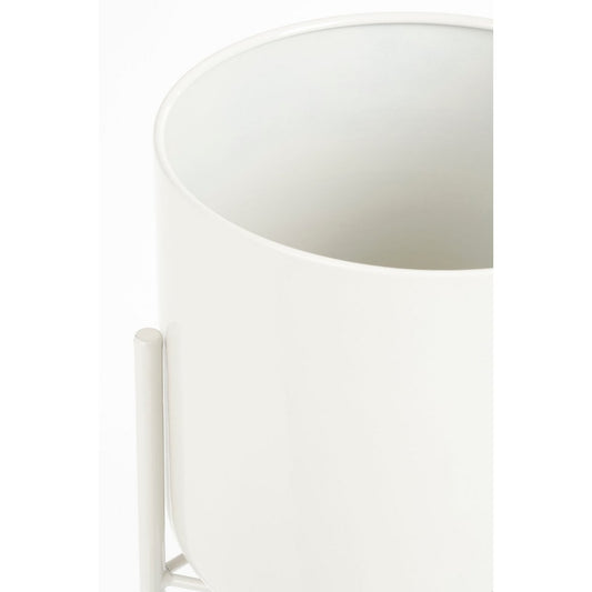 Colyn Flowerpot sur standard - H60 x Ø19 cm - Fer - blanc
